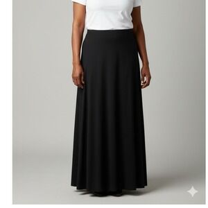 Amanda Smith Black Maxi Skirt Women's Size M 32" Waist Casual